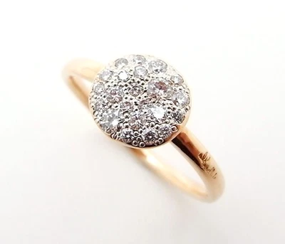 Bague cocktail Pomellato Sabbia diamant 0,24 ct pavé or rose 18 carats... - Photo 1/4