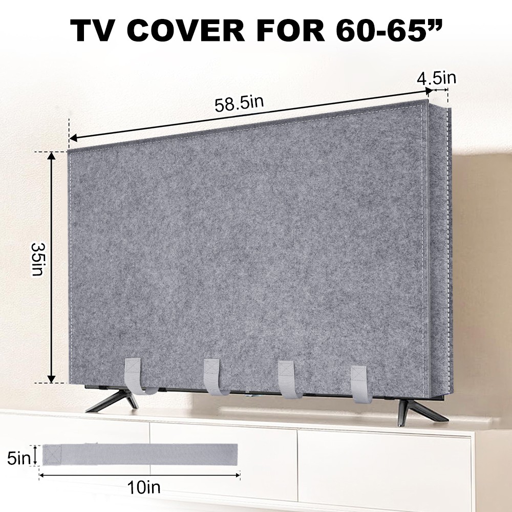 TV Moving Cover Dust Anti-Scratch Felt Television Screen Protector for 60-75"