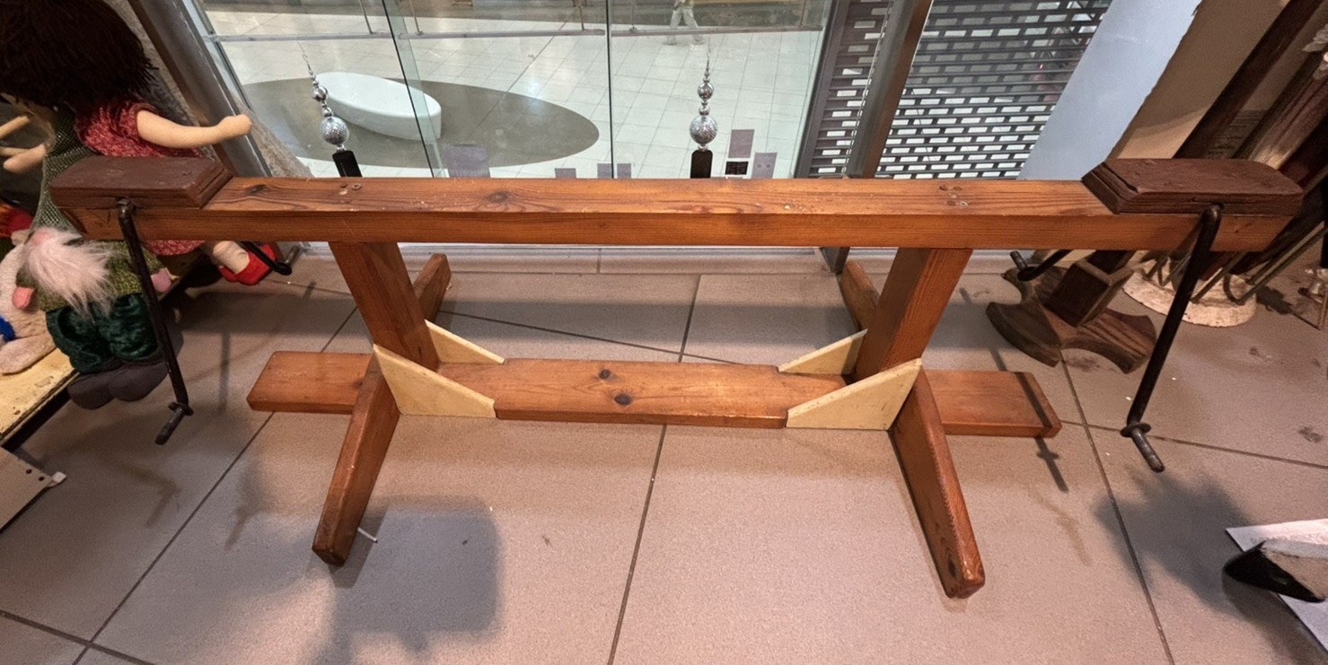 Vintage Wooden Rocking Horse on Stand 4