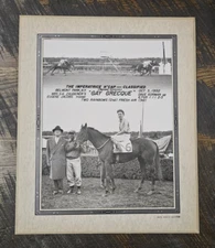 1952 Original Win Photo: Gay Grecque, Imperatrice Handicap, Belmont Park, 14x17