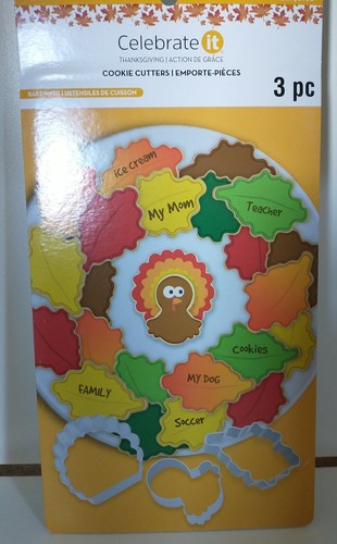 Creatology Thanksgiving Craft kit - Celebrate Turkey Cookie Cutters lot of 3 - Picture 2 of 5