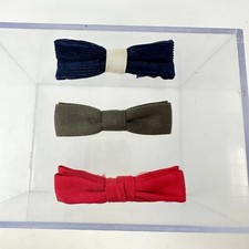 Vintage Royal Rust Resistant Clip On Bow Ties Corduroy Preppy Navy Blue Red Gray