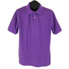 Saddlebred Perfect Polo Shirt Men's Medium Purple Short Sleeve Casual Knit