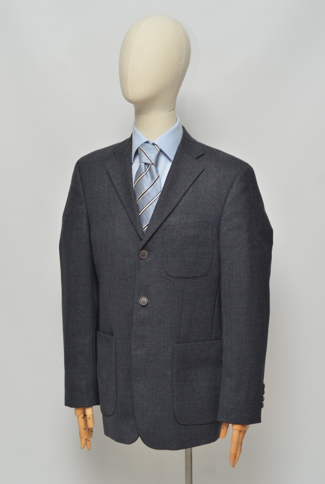 Giacca blazer classico Yves Saint Laurent YSL vintage uomo lana grigio taglia 46