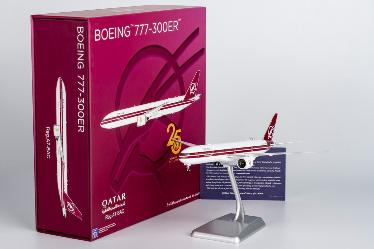 NG Model 1:400 Qatar Airways Boeing B777-300ER Diecast NG Model 1:400 Qatar Airways Boeing B777-300ER Diecast