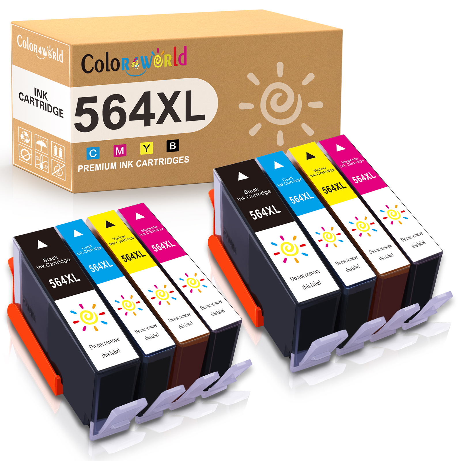 8 Premium 564XL Ink Cartridge for HP Deskjet 3521 3526 Photosmart 5520 6510 6520