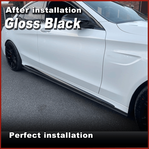 Alerón lateral negro brillante para Benz W205 A205 C205 C63 C43 AMG - Imagen 4 de 13