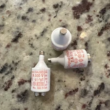 Lot Of 3 Original Diazed 2A 500V Ceramic Bottle Fuses 5SB21 5SB 21