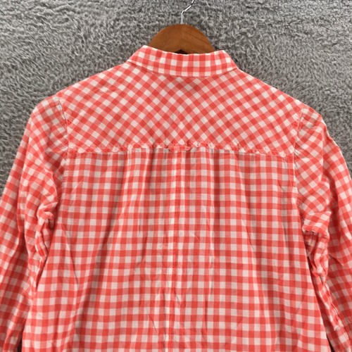 J Crew Classic Fit Boy Shirt Youth 6 Red Checkered Long Sleeves Button Down - Picture 7 of 12