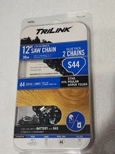 TRILINK S44 12-inch Saw Chain for Chainsaw STIHL Poulan 15044X2TLW VALUE PACK 