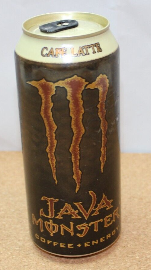 NEW JAVA MONSTER ENERGY CAFE LATTE FLAVORED DRINK 1 FULL 15 FLOZ (443mL ...