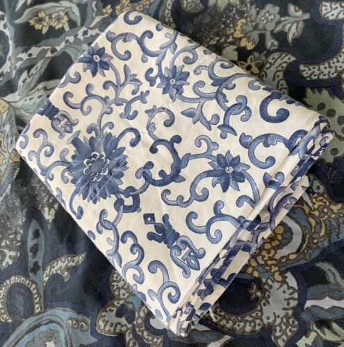 1 RALPH LAUREN PORCELAIN ROSETTE CHINOISERIE BLUE WHITE Standard Size Pillowcase - Picture 1 of 10