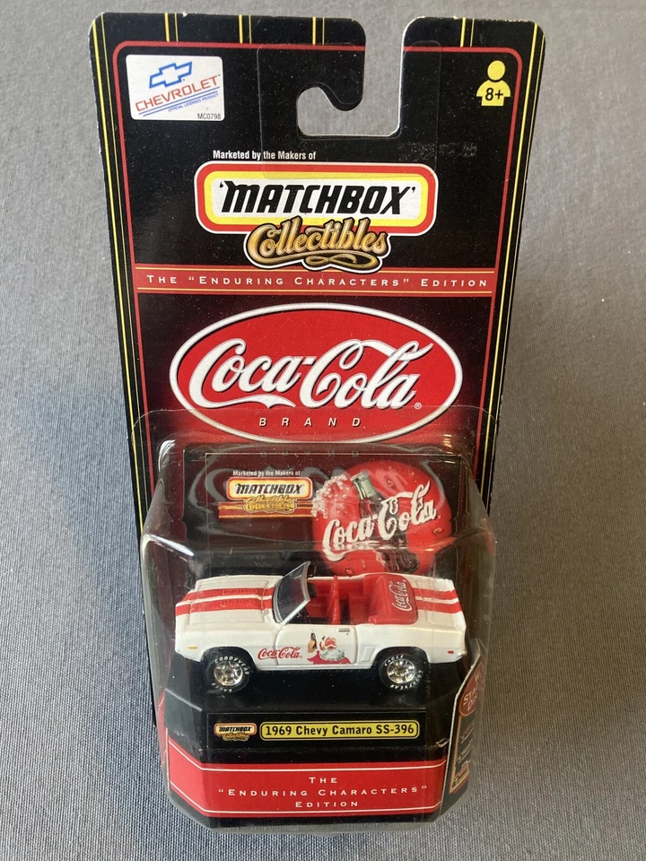 2 Coca-Cola 1969 Chevy Camaro/1955 Ford Transit Van Die Cast Collectibles - Image 2 of 4