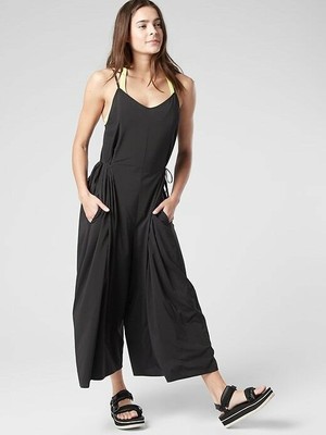 romper pants black