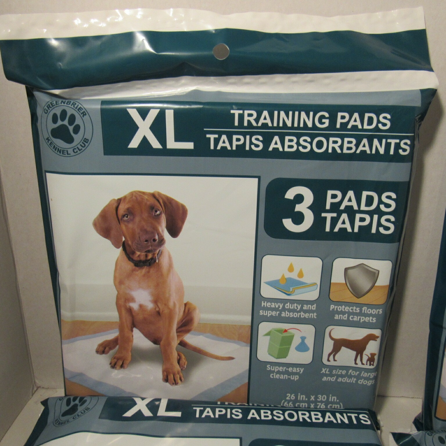 Dog Training Potty XL Pads by Greenbrier Kennel Club 3PK, 26" x 30