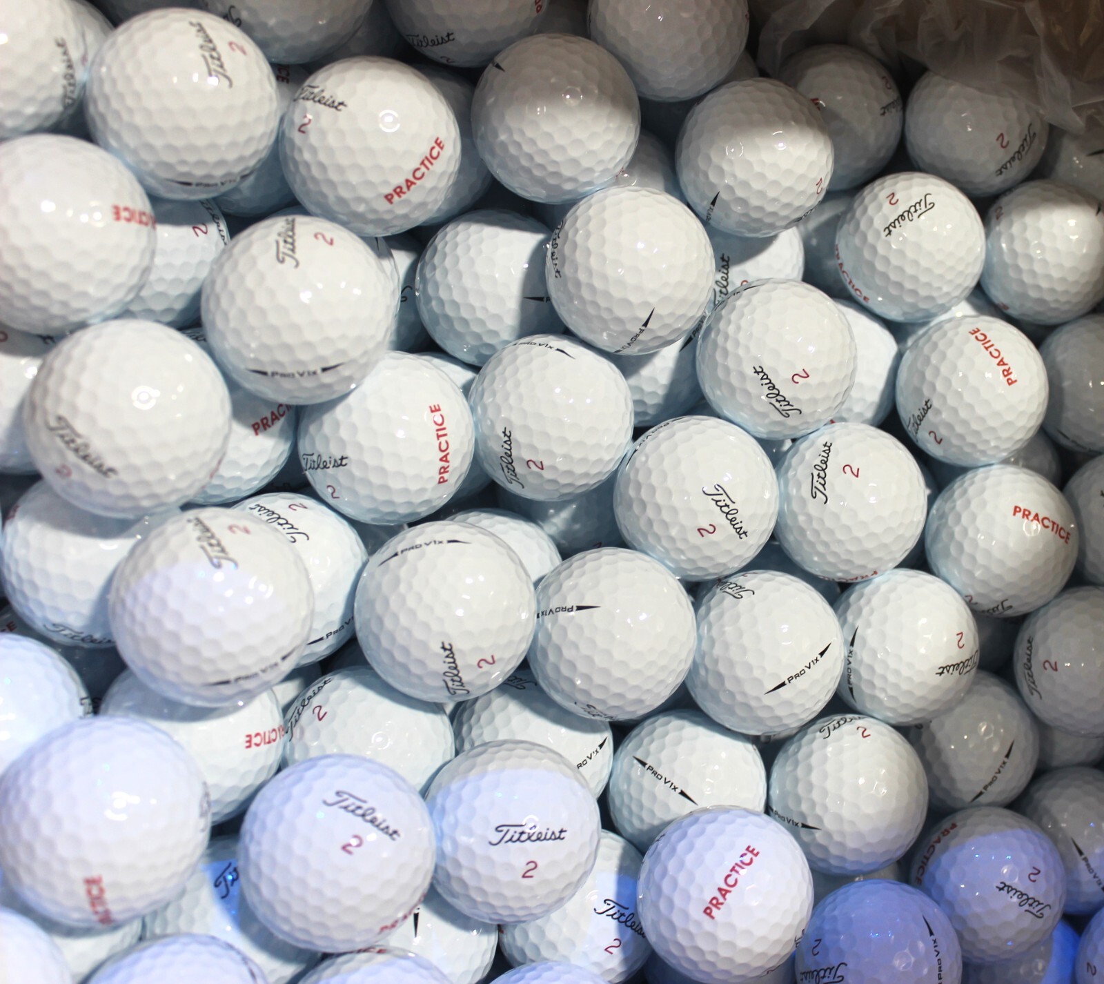 50 Brand New Titleist Pro V1x Red Lettering Practice Golf Balls - BULK
