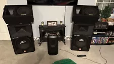 PA/ DJ speakers and amp  peaveys-400$, yamahas-300$, unbranded 15-50$, amp-120$
