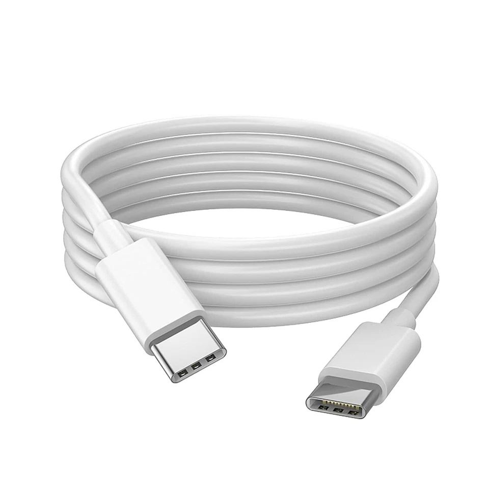 Cavo di Ricarica USB TIPO C - Cavetto da 1 Metro TYPE-C - USB-C to USB-C Bianco - Immagine 2 di 2