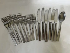 ROGERS CO "Allison" Stainless Flatware Silverware Set-15 Pcs Forks Spoon Knives