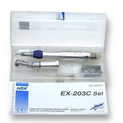 NSK Dental Slow Low Speed Handpiece Kit EX-203C Set E-type 4 Holes Open ...