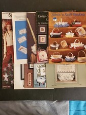 Lot Of 10 Cross-Stitch/Crochet Pattern Books