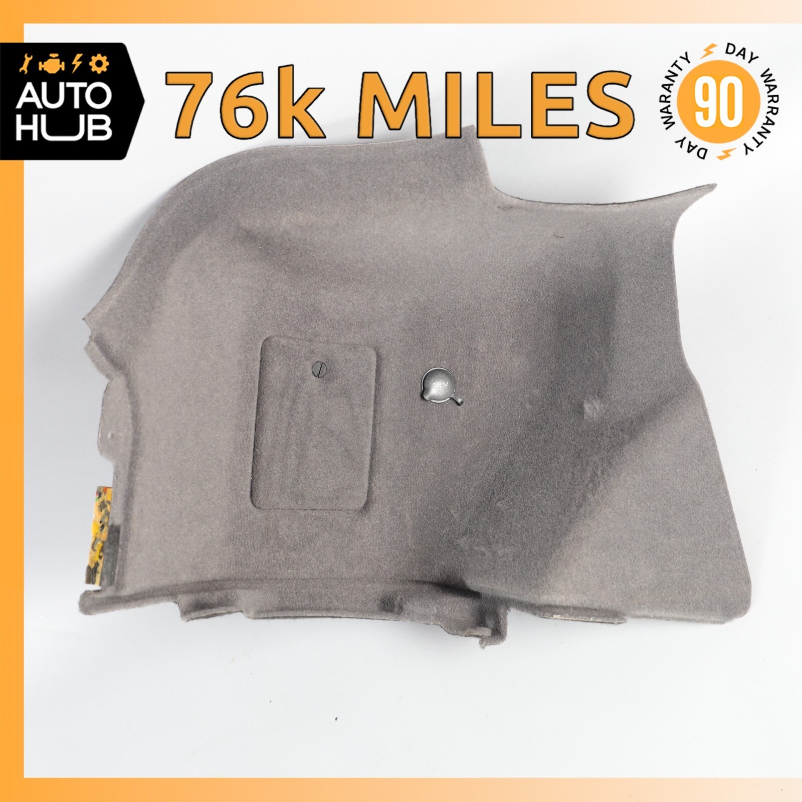 08-19 Maserati GranTurismo M145 Rear Left Side Trunk Floor Carpet Panel OEM 76k