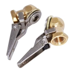 Brass Lock On Tire Inflator Locking Air Chuck Air Hose Attachment 1/4" NPT 2PCS