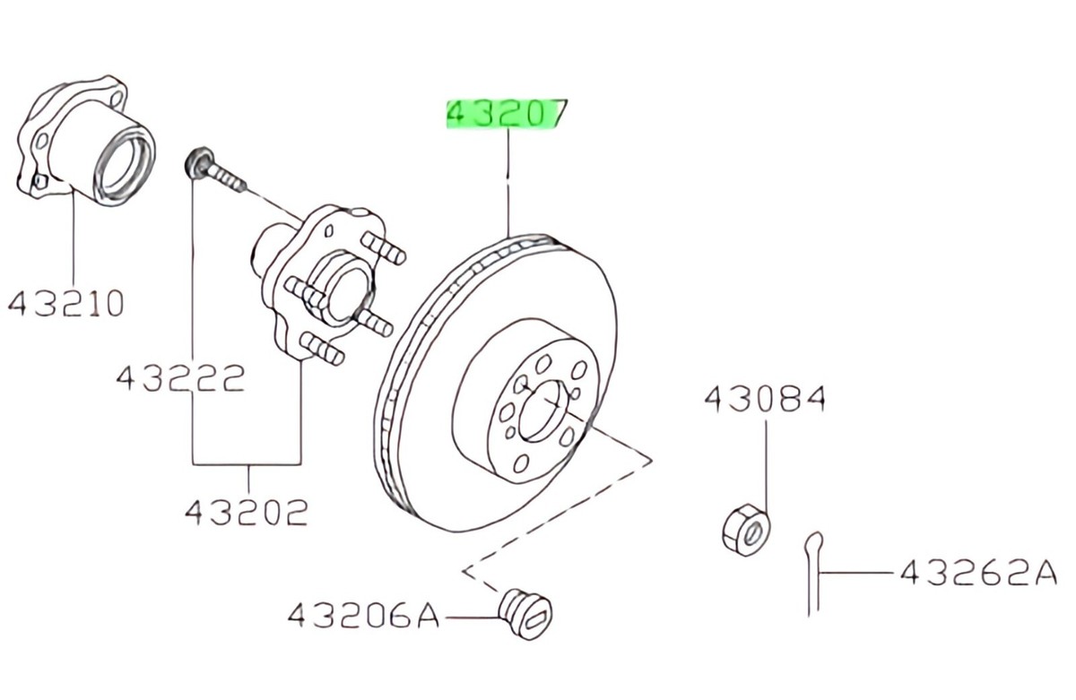 OEM ROTOR, DISC BRAKE REAR Genuine Nissan GT-R R34 43206-4P000 | eBay