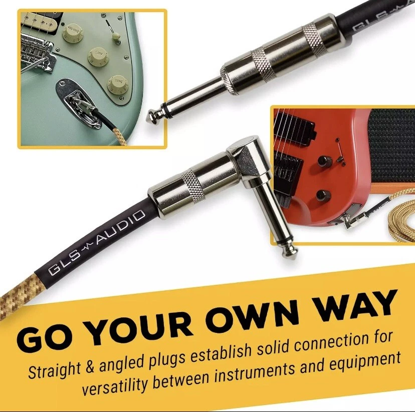 Cable de instrumento de audio GLS - Cable de amplificador para bajo y guitarra eléctrica - 20 pies Foto 2 de 4