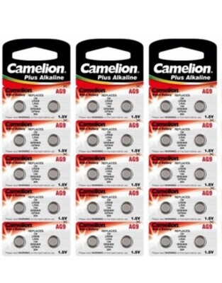 30 Pk Camelion AG9 394 D394 GP94 L936 LR45 S936 Alkaline Button Cell Battery