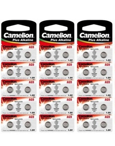 30 Pk Camelion AG9 394 D394 GP94 L936 LR45 S936 Alkaline Button Cell Battery - Picture 1 of 2