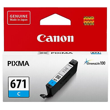 Canon CLI671 Cyan Ink Cartridge (Original) Regular 311 A4 - 173 4 x 6 - Picture 1 of 1