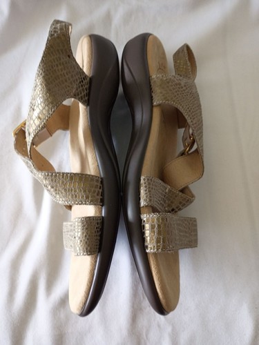 SAS Laguna Champagne Cross Strap Sandals 10W Women’s Wide NEW No Box - Picture 5 of 15