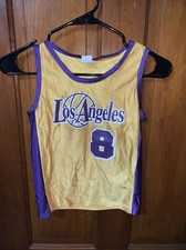 LOS ANGELES LAKERS BASKETBALL SHIRT JERSEY #8 MADE IN USA NBA sz Youth Medium(6)