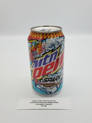 Full Mountain Dew Mtn Dew SPARK 12oz Can Raspberry Lemonade Old Logo Dew Can