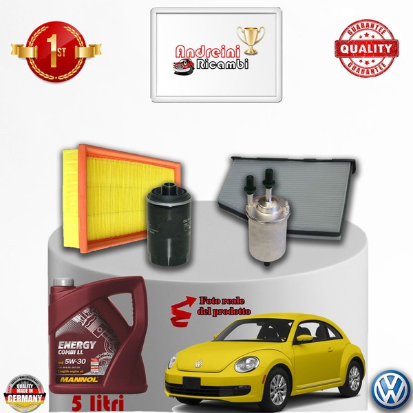 Inspektionskit Filter + ÖL Vw Beetle 2.0 Tsi 147KW 200CV Von 2013->-image