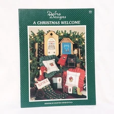 A Christmas Welcome Cross Stitch Leaflet Debra Designs 1988 Bells French Horn