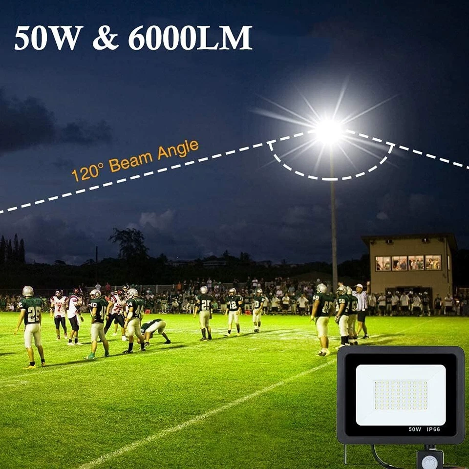 Led Floodlight Outside Light 50W-100W Security Flood Lights Outdoor Garden Lamp - Image 2 of 4