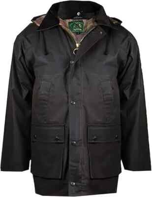 Herren Wattierte Wachsjacke British Waxed Coat 100% Gewachste Baumwolle Warm Country S-5XL 