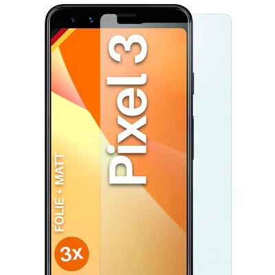 3x Schutzfolie Matt für Google Pixel 3 Displayschutz Handyfolie Dünn Anti Reflex - Bild 1 von 4