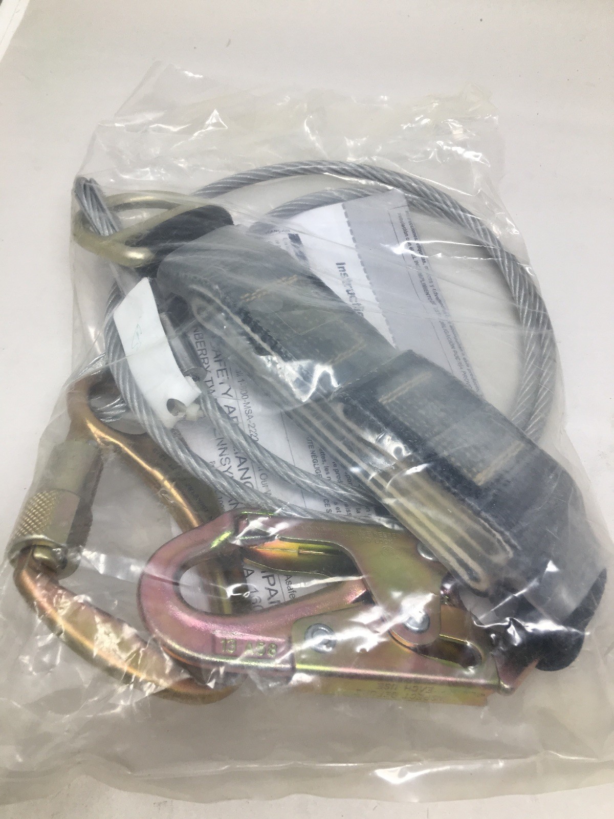 New Sealed MSA 10047086 Shock Absorbing 6' Lanyard, FP5K, SAHL2000 ...