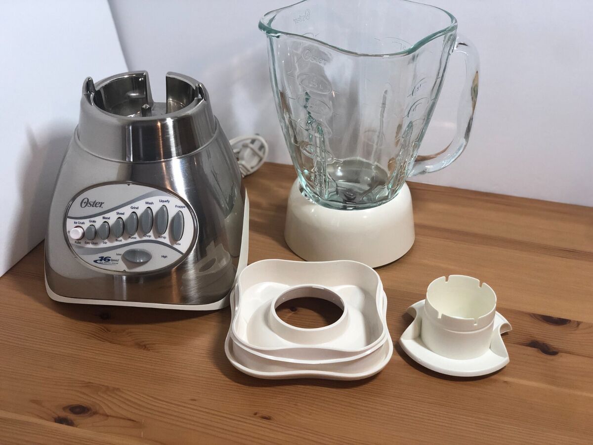 OSTER 16 SPEED BLENDER STAINLESS COLOR BASE 5 CUP GLASS OSTER 16 SPEED BLENDER STAINLESS COLOR BASE 5 CUP GLASS