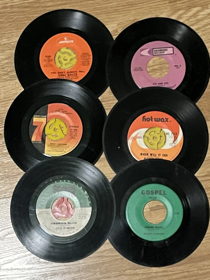 240 VINTAGE 45 RPM RECORD LOT Soul/R&B/gospel/funk Stax/King/Atlantic No Sleeves - Image 3 of 4