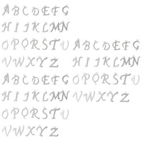 3 Count Buchstaben KettenanhäNger Schmuck Basteln Alphabet -AnhäNger
