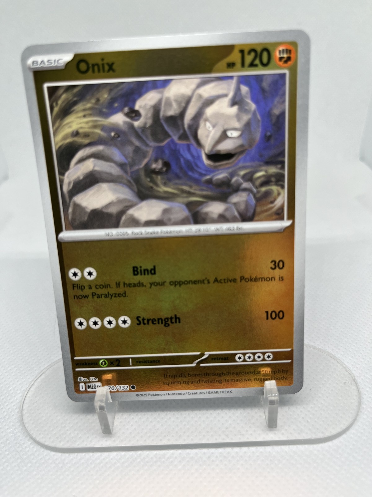 Onix 070/132 Common ME01: Mega Evolution Pokemon Reverse Holo Near Mint