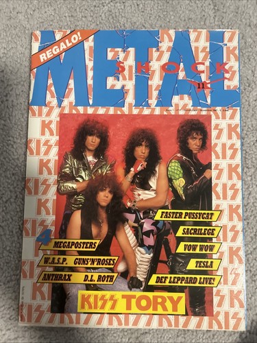 KISS METAL SHOCK NOVEMBER 1987 ITALY MAGAZINE PAUL STANLEY DEF LEPPARD - Picture 2 of 10