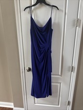 Lauren Ralph Lauren Women's Sleeveless Dress Royal Blue, Size 12, Lined
