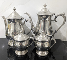 Vintage Towle Silver Plated Tea & Coffee Service Serving Set 4 Piece