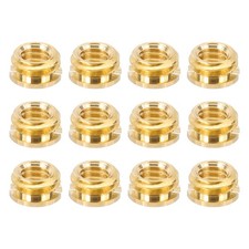 12 Pcs 1/4" Female to 3/8" Male Convert Screws Adapters Mount, Gold