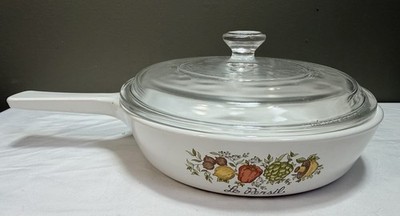 CORNING WARE Spice of Life Skillet Handle P-83-B + Lid P-83-C Le Persil 6-1/2''